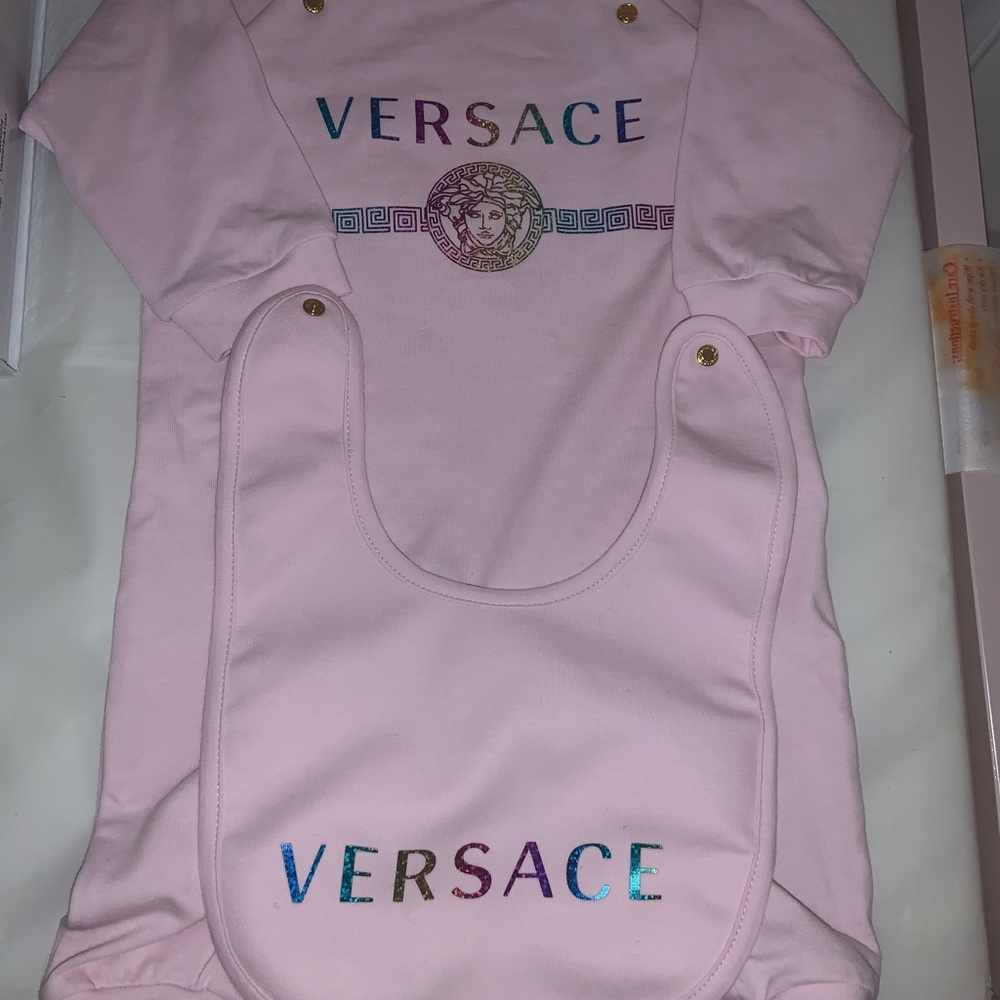 Baby Girl Versace One Piece w/ Bib